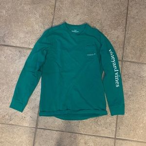Vineyard Vines green Christmas long sleeve t shirt